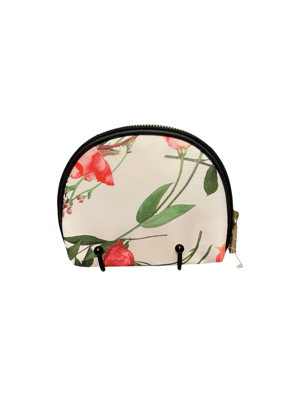 Ted Baker Cream Floral Cosmetic Pouch with Pink Flowers